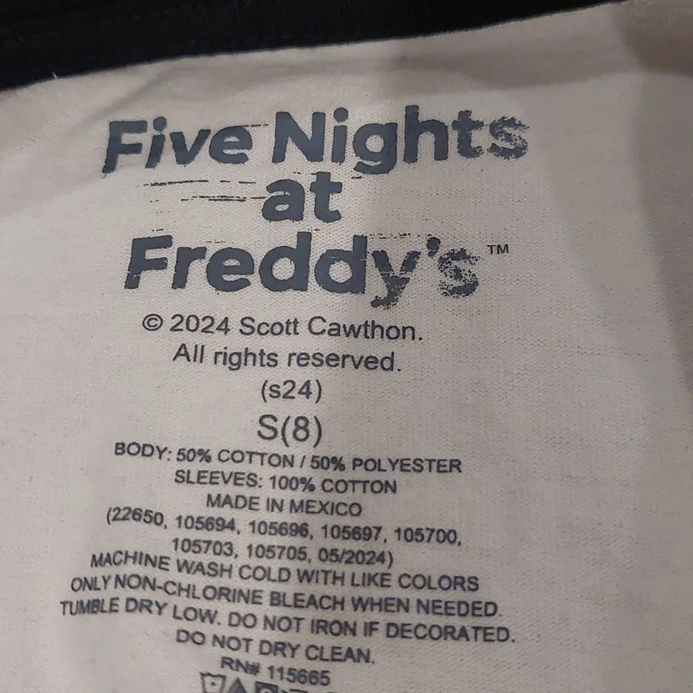 Five Nights At Freddy's Boy's Size Small 8 Shirt Top Tee Graphic Print Ragland